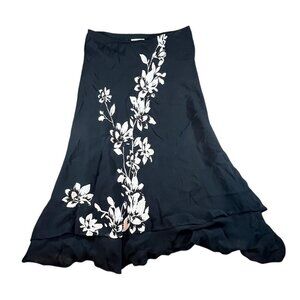 Y2K Style & Co Black Floral Maxi Skirt